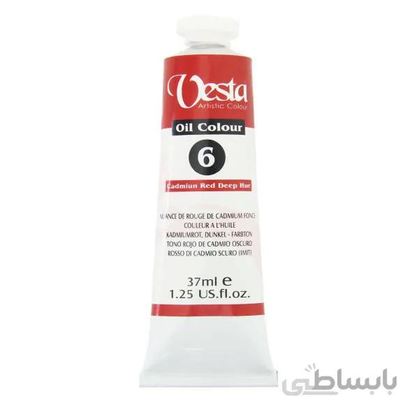 رنگ روغن وستا 37 میل کد6 cadmiun red deep hue