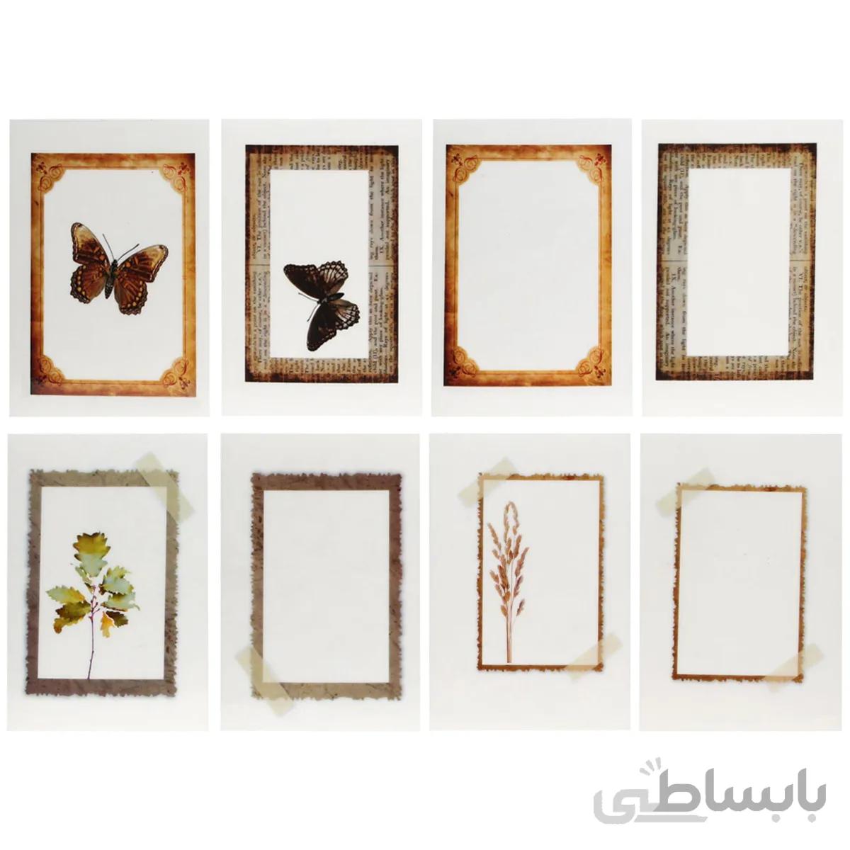 برچسب شفاف جمع و جور طرح Vintage