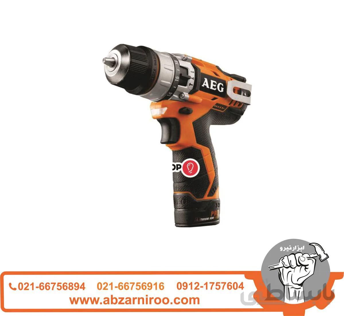 دریل شارژی AEG مدل BSB12C2LI ا AEG cordless drill model BSB12C2LI