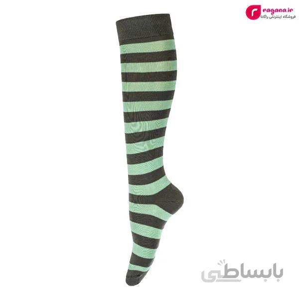 جوراب زنانه زیر زانو Boom طرح راه راه کد R215359