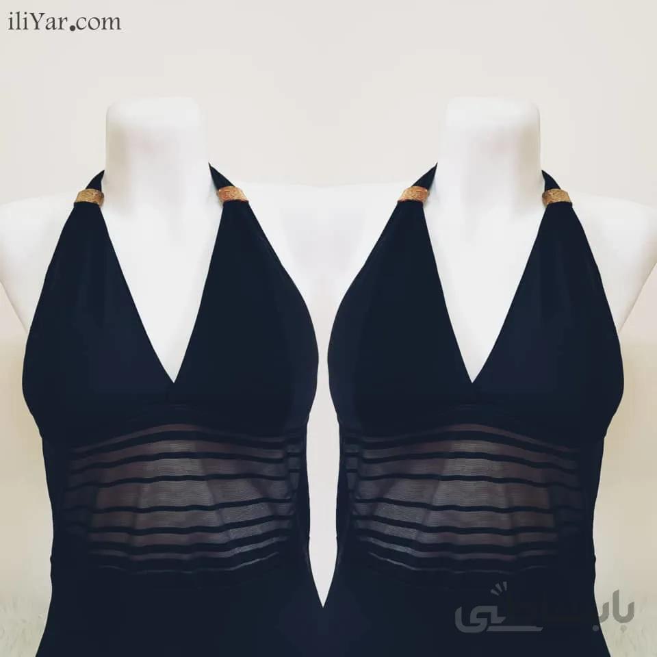 مایو زنانه مشکی یک تکه برند FITAN - رنگ مشکی ا SWIM SUIT FITAN
