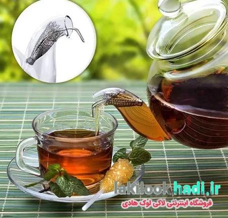 صافی چای داخل لوله قوری