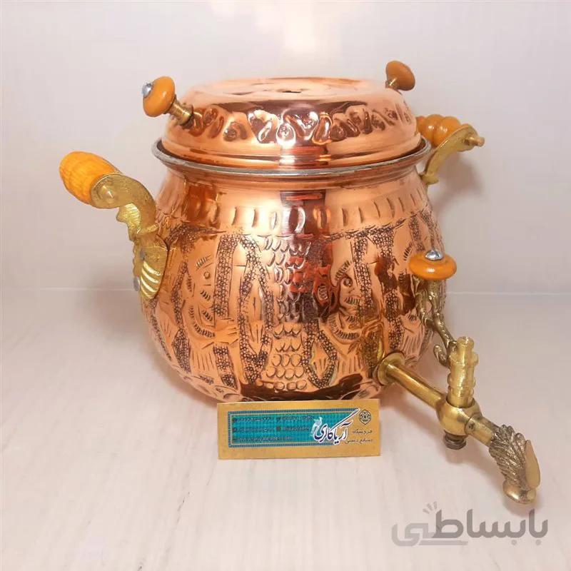 کتری مسی قلم دست شیردار کد 13263266440