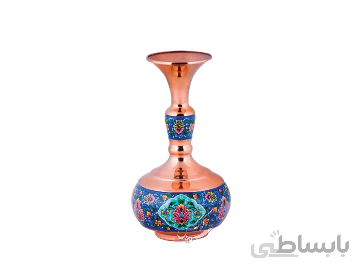 گلدان مس و پرداز مدل شلغمی بزرگ