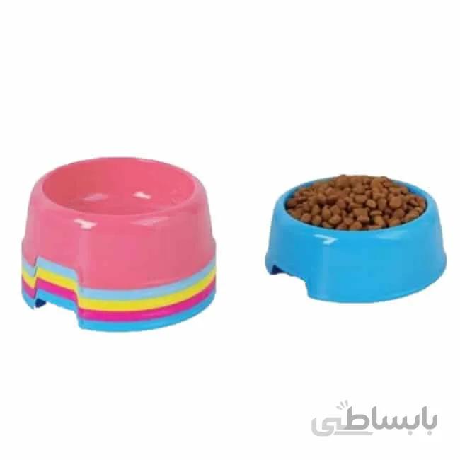 ظرف غذای پلاستیکی دایره ای سگ و گربه