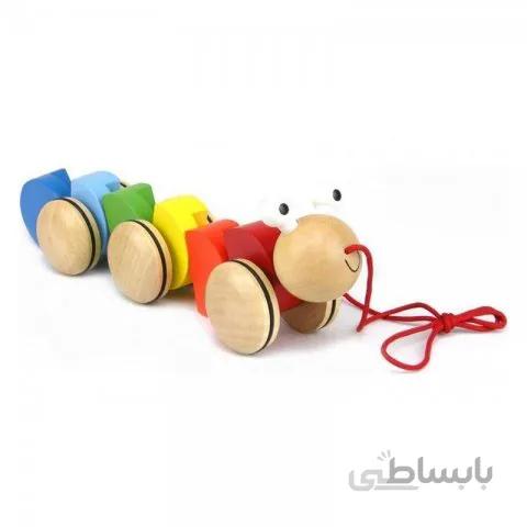 اسباب بازی چوبی کرم چرخ دار کد BZ-29-G