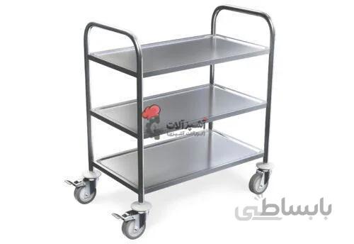 ترولی سه طبقه تخت استیل