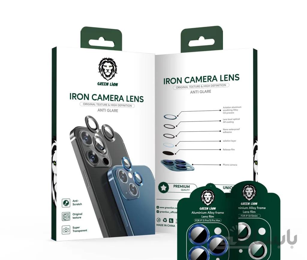 محافظ لنز دوربین آیفون برند گرین مدل IRON CAMERA LENS مناسب گوشی موبایل اپل iPhone 13 Pro Max