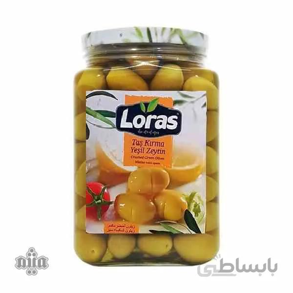 زیتون سبز لوراس با خیار پر شده 760 گرمی