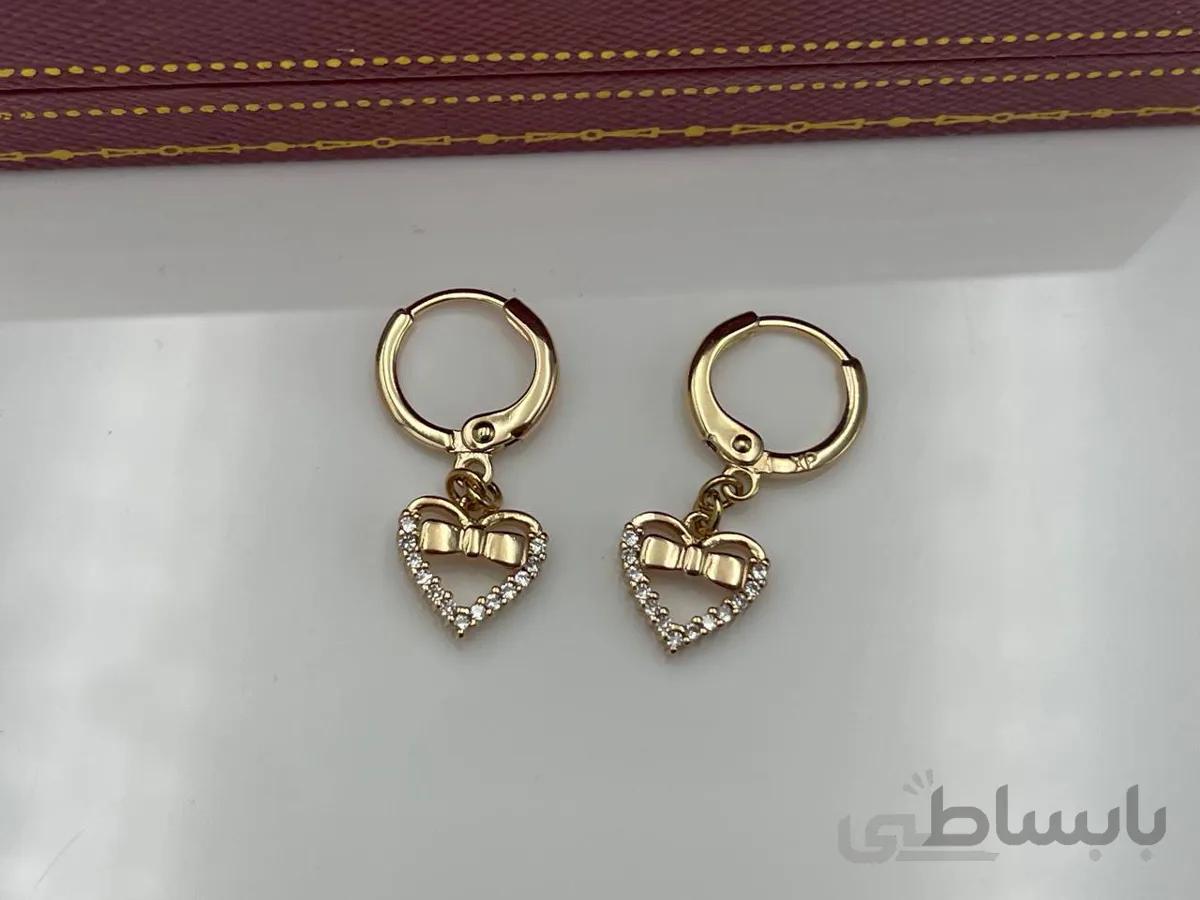 گوشواره قلب ژوپینگ آویزی