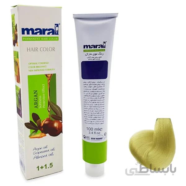 رنگ مو مارال سری زیتونی مدل بلوند زیتونی پلاتینه شماره 10.3 maral