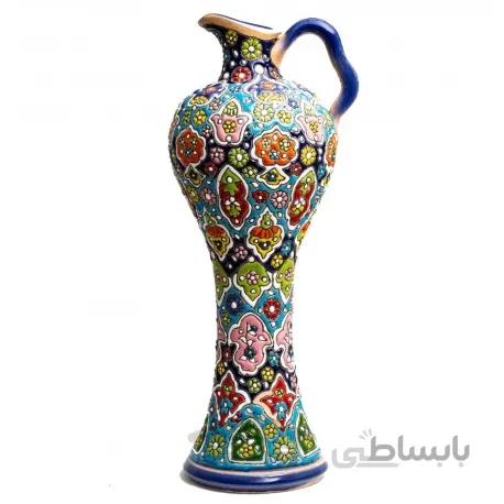 پارچ دسته دار فانتزی کمر باریک مینا کاری
