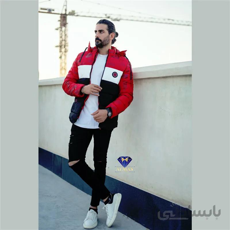کاپشن کلاه دار مردانه ضد آب کد 2163