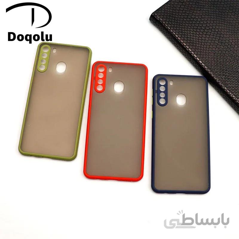 قاب گوشی سامسونگ PC مات محافظ لنز دار Samsung A21 پشت مات