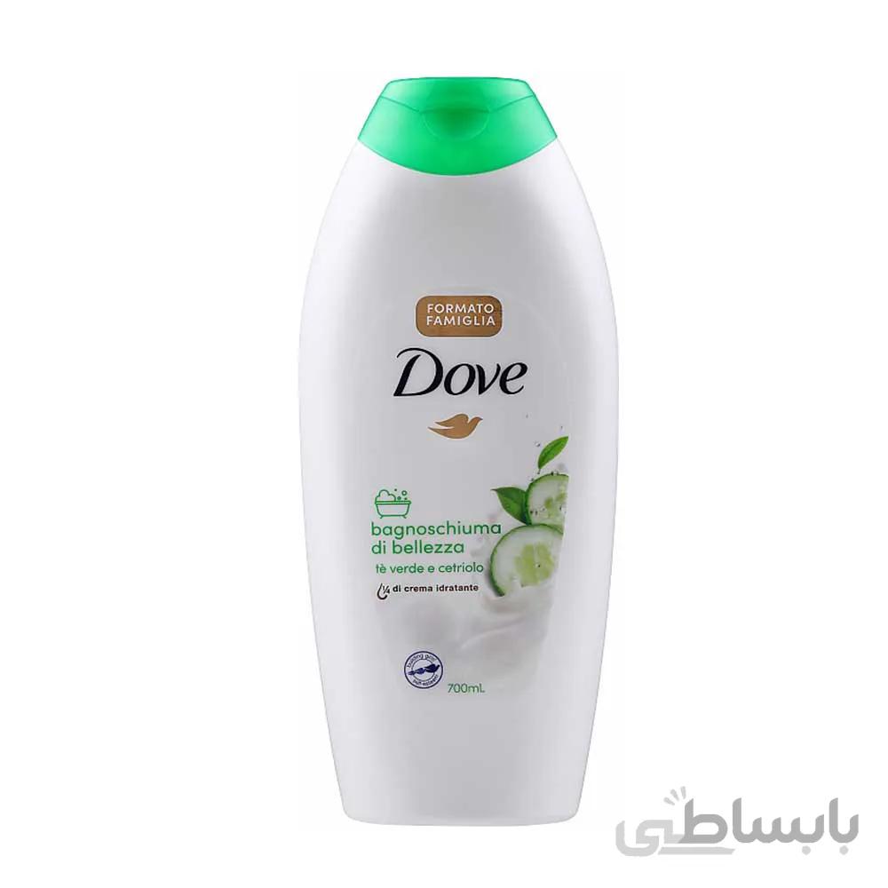 شامپو بدن داو حاوی خیار و چای سبز در حجم 700 میلی لیتر ا dove bagnoschiuma di bellezza verde cetrioko 700ml