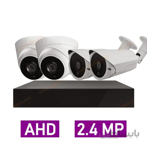 پکیج کامل 4 دوربین مداربسته 2 مگاپیکسل AHD