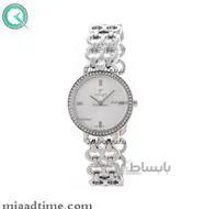 ساعت ویولت Violet زنانه گرد دور نگین فلزی استیل صفحه سیلور کد 0374/2L