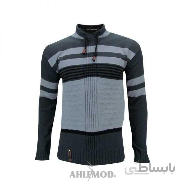 پلیور مردانه یقه بنددار مدل 5296