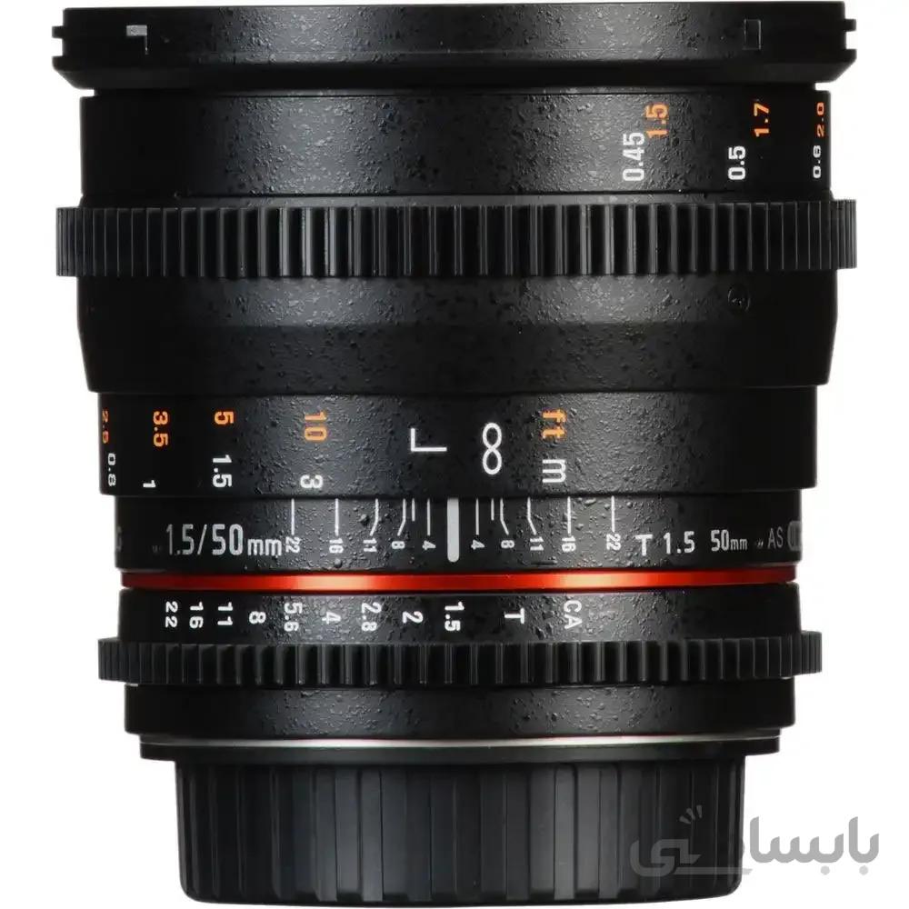 لنز سینمایی سامیانگ Samyang 50mm T1.5 VDSLR AS UMC for Canon EF