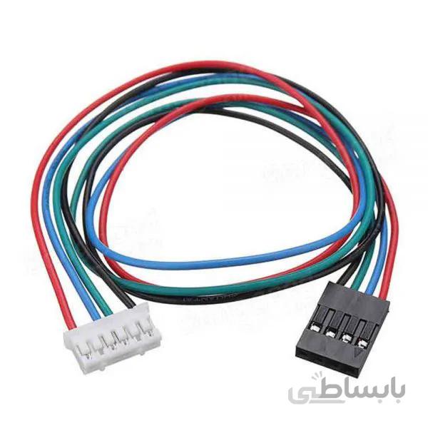 کابل استپر موتور با سوکت هوزینگ چهار پین 2 متری / Stepper Motor Cable with 4 pin dupont connector 2M