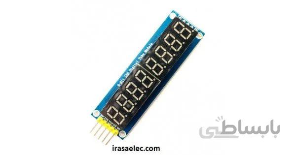 سون سگمنت 8 رقمی با درایور 74HC595