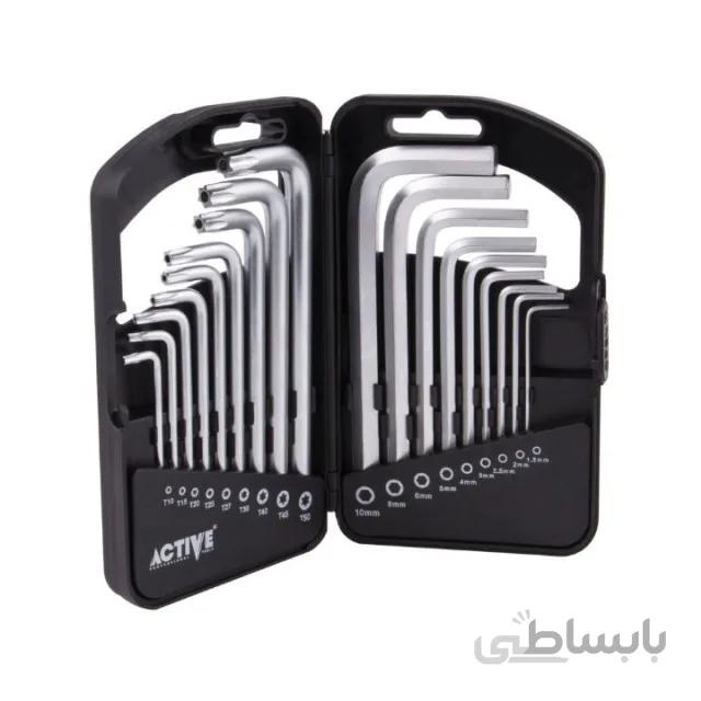 مجموعه 18 عددی آچار آلن اکتیو تولز مدل AC6318S