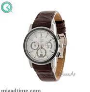 ساعت مچی ویولت زنانه کرنوگراف گرد چرمی استیل مشکی صفحه سفید کد 0412L