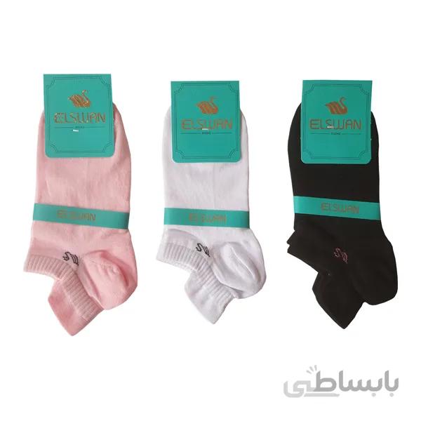 3 جفت جوراب اسپرت مچی زنانه نخی اعلا کد PH344