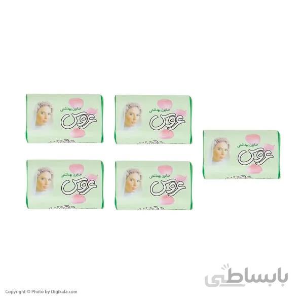 صابون آرایشی عروس مدل سبز وزن 75 گرم بسته 5 عددی