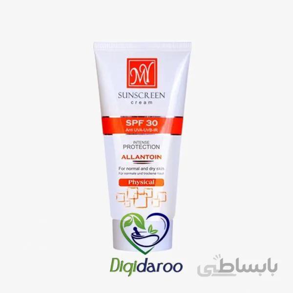 کرم ضد آفتاب فیزیکال SPF30 پوست نرمال و خشک مای ا My Sunscreen Cream SPF30 Physical 50 ml
