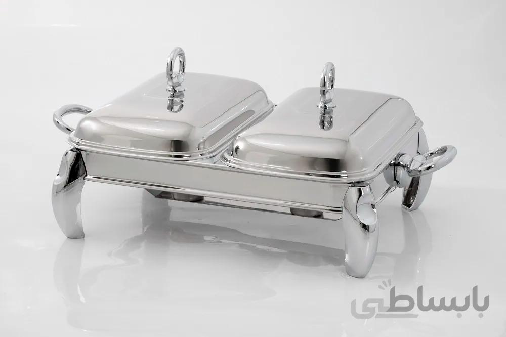 ظرف سوفله تک استیل سری الفی مدل دوقلو کد 1014B