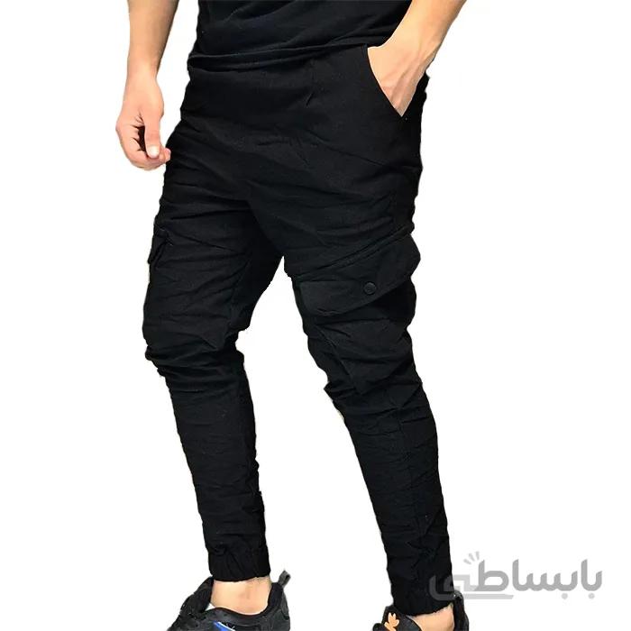 شلوار شش جیب مشکی PULL&BEAR