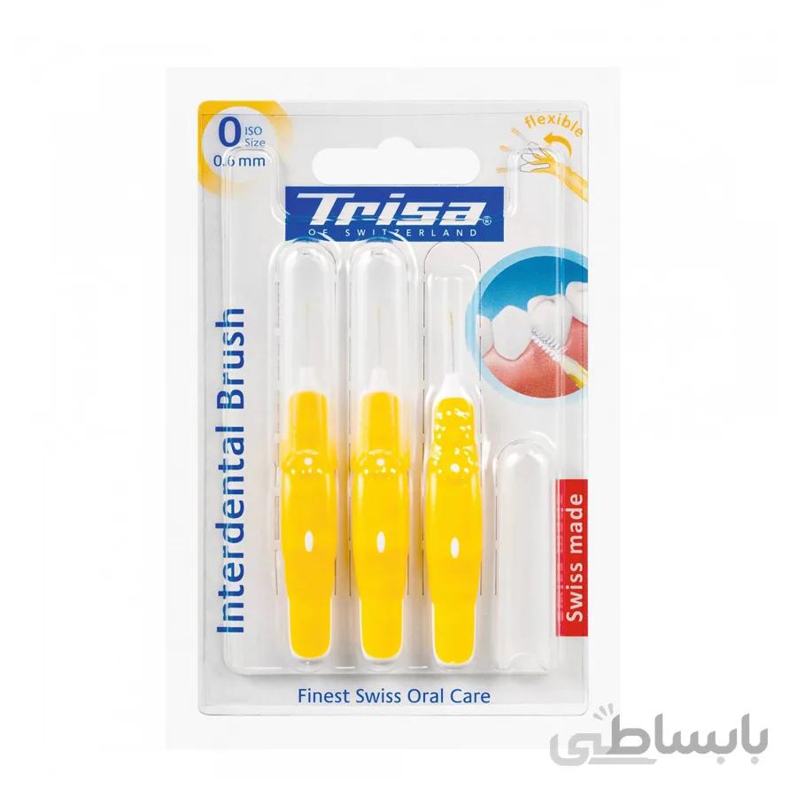 مسواک بین دندانی تریزا سایز ۰ (۰.۶mm) سه عدد