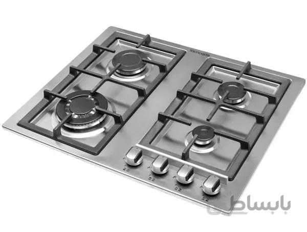 اجاق گاز صفحه ای 4 شعله استیل تاکنوگلد مدل G109 ا TacnoGold G109 Gas Hob