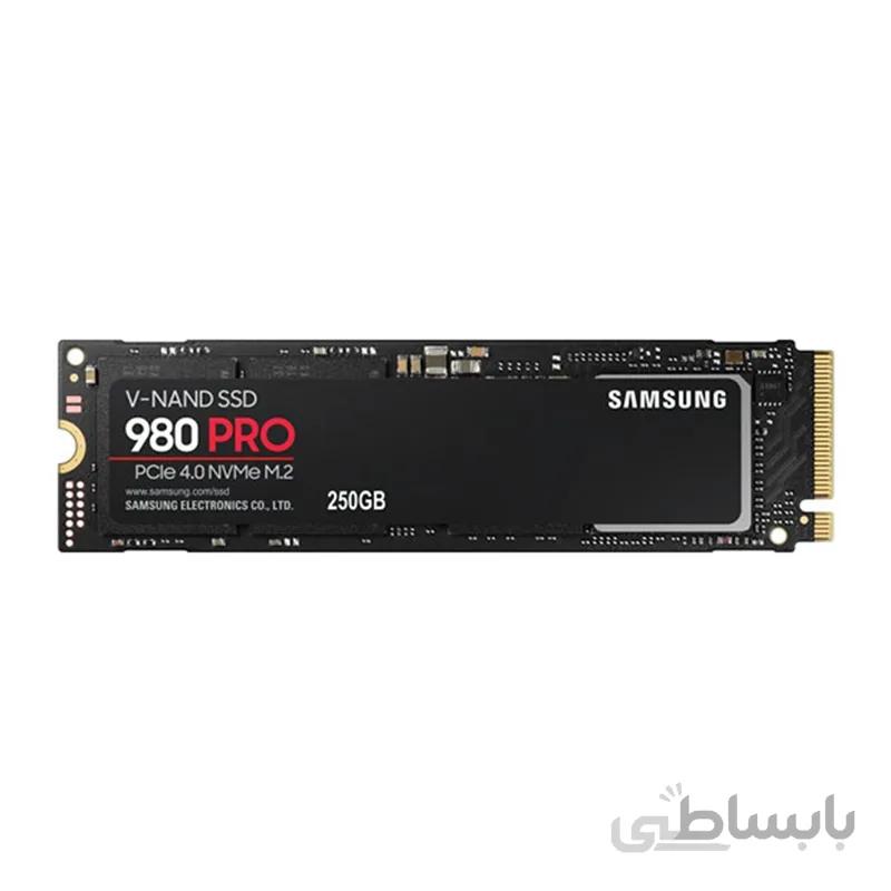 حافظه SSD اینترنال سامسونگ مدل PRO 980 PCIe NVMe Gen4 m.2 2280 با ظرفیت 250 گیگابایت ا (SAMSUNG 980 PRO 250GB PCIe NVMe Gen4 Internal Gaming SSD M.2 (MZ-V8P250B