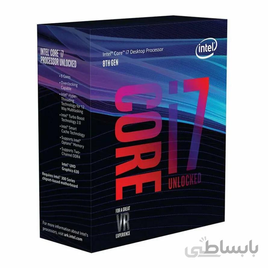پردازنده بدون باکس اینتل Core i7 8700K Coffee Lake ا Intel Core i7-8700K Coffee Lake TRAY Processor