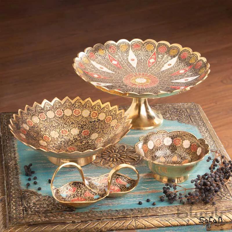 ست پذیرایی برنجی میناکاری کد 176