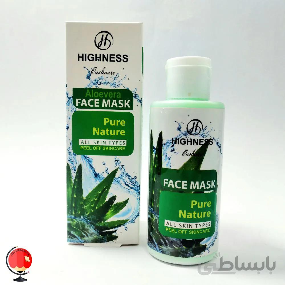 ماسک صورت انشور هاینس HIGHNESS مدل Aloe Vera حجم 120 میلی لیتر
