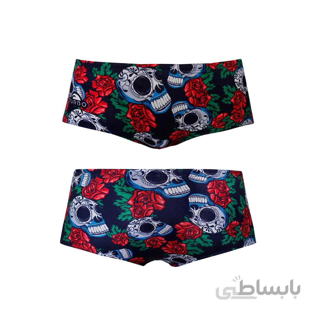 مایوی شنای مردانه توربو Super Tank Rose & Skulls ا Turbo men swimsuit Super Tank Rose & Skulls