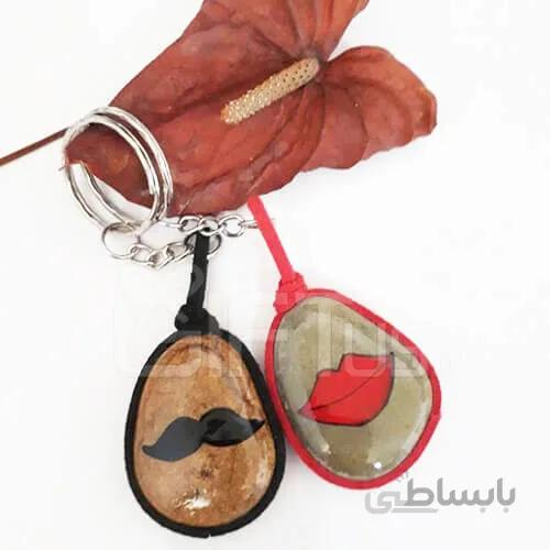 ست جاسوییچی سنگی لبخند و سبیل
