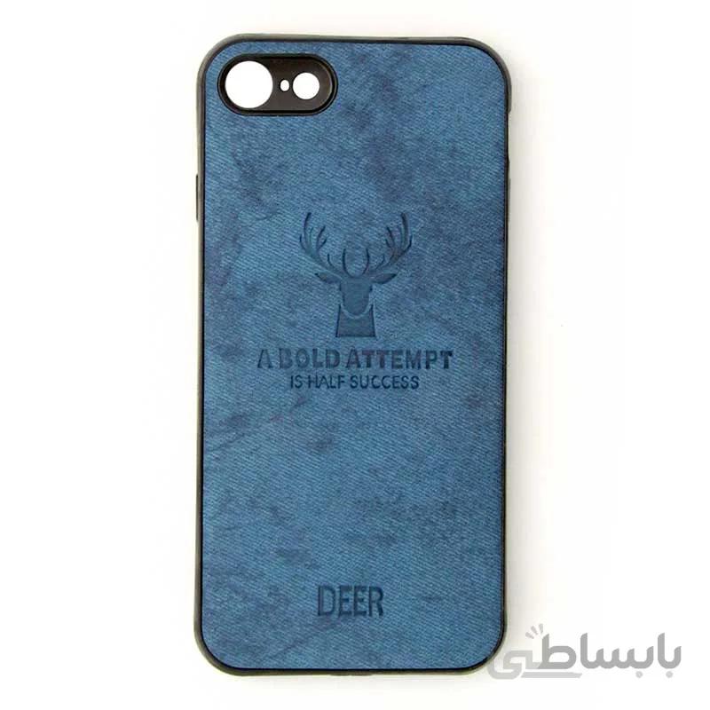 قاب چرمی طرح گوزن گوشی آیفون iPhone 7 / 8 سرمه ای