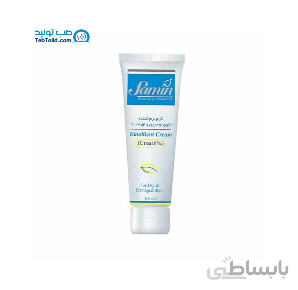 کرم نرم کننده اوسرین و اوره 10درصد ثمین مناسب پوست خشک و آسیب دیده حجم 100 میلی لیتر ا Samin Emollient And Urea 10percent For Dry And Damaged Skin Moisturizing Cream 100ml