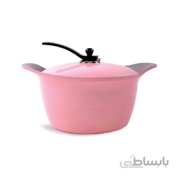 قابلمه سرامیک ۳۲ سانت صورتی عرشیا مدل C622-1937