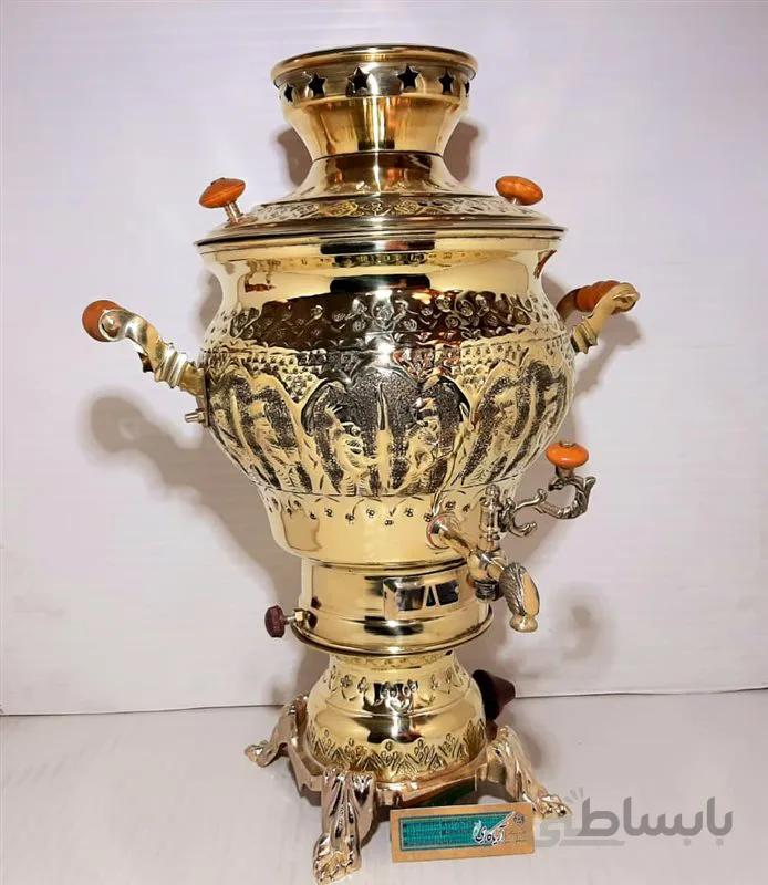 سماور برنجی ۶ لیتری گازی کد ۱۳۲۶۳۲۶۶۴۴۰