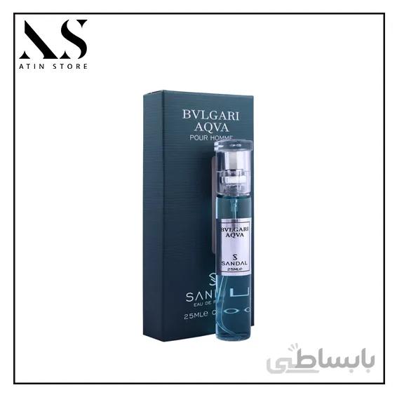عطر جیبی مردانه صندل مدل Bvlgari Aqva حجم 25 میل