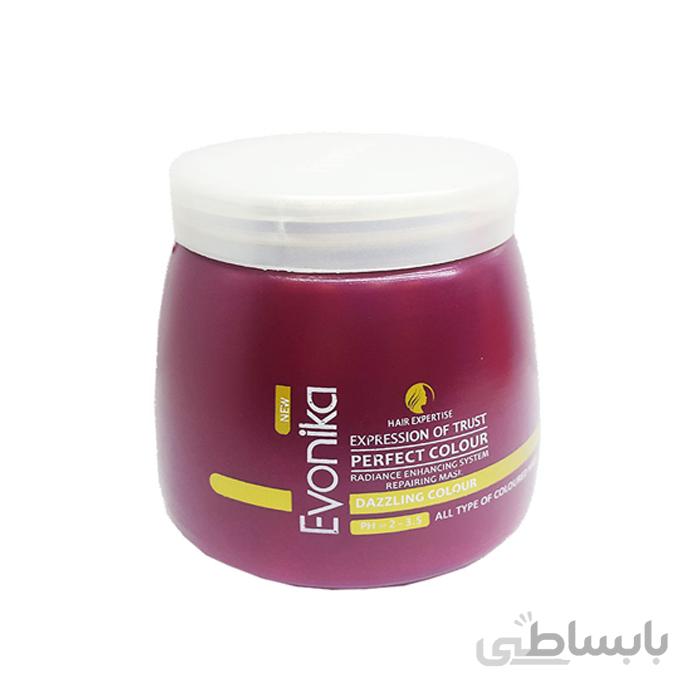 ماسک مو اوونیکا Evonika محافظت و تثبیت کننده مدل Perfect Colour حجم 500 میلی لیتر