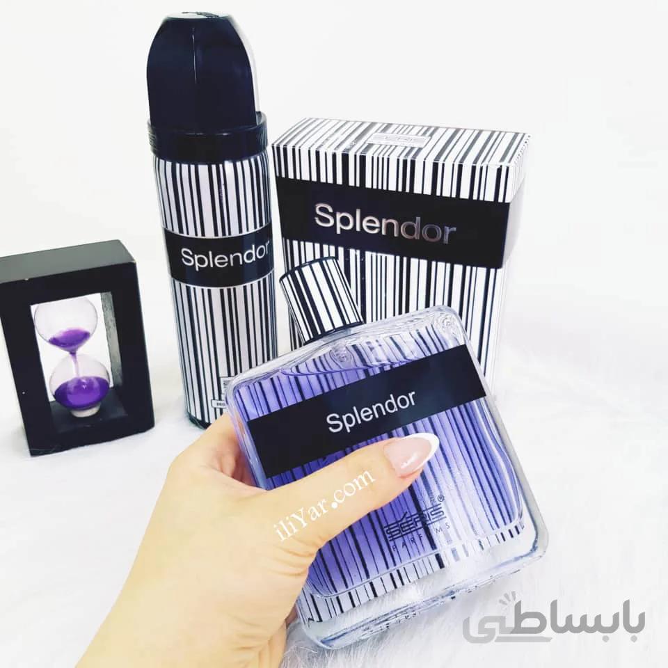 ادکلن اسپلندور بلک مشکی مردانه Splendor - حجم 100 میل