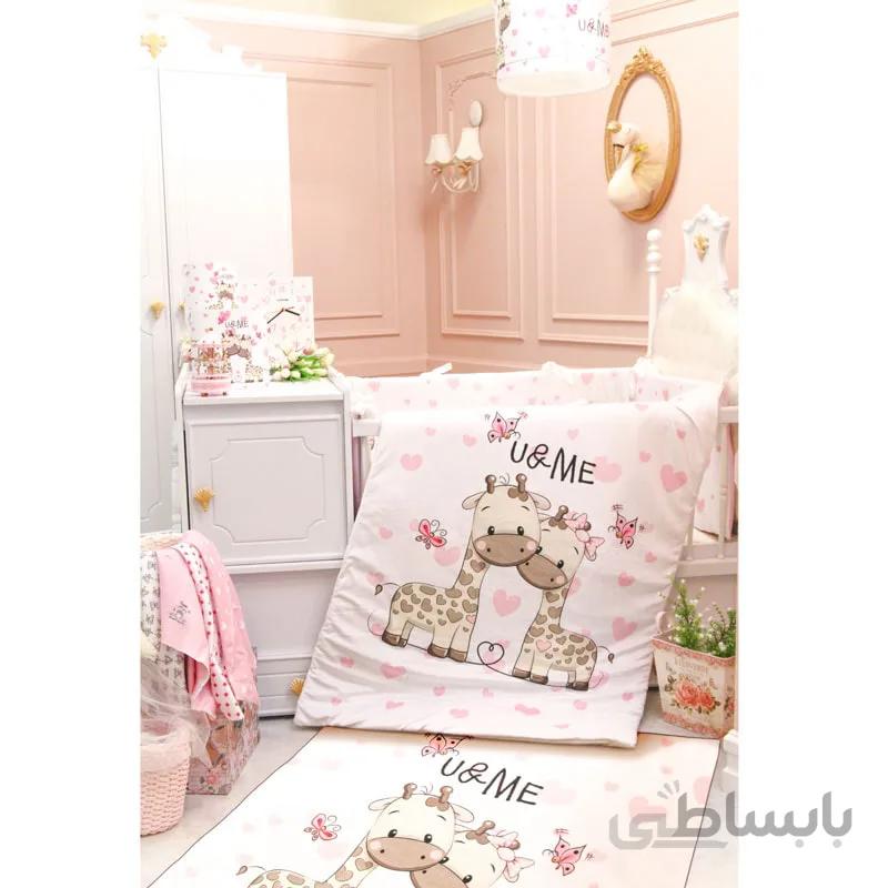 ست کامل اتاق خواب نوزاد طرح دو زرافه