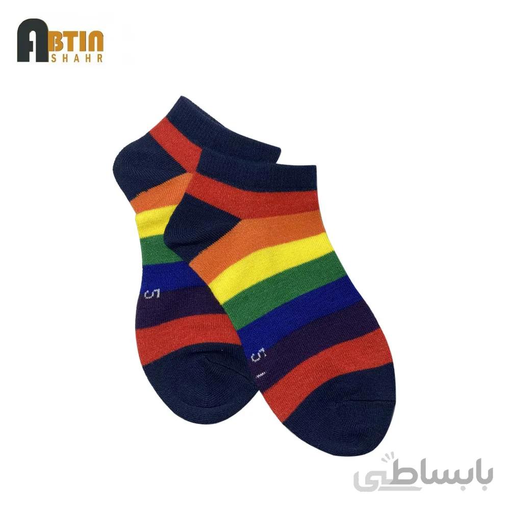 جوراب فانتزی راه راه نانو بچگانه سایز۵