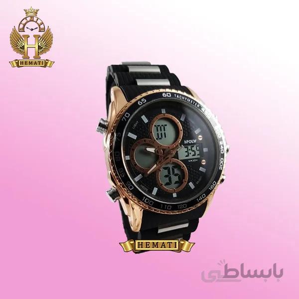 ساعت مردانه دو زمانه اچ پلو HPOLW H9908 مشکی_رزگلد